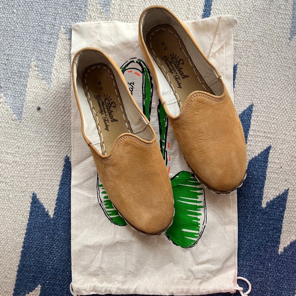 Sabah Handmade Leather Turkish Loafer in Sand